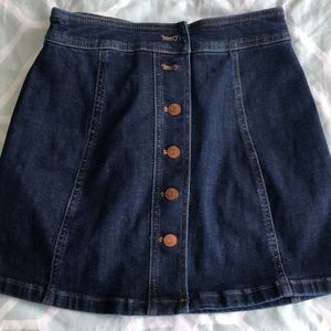 BNWT Madewell Stretch Denim Mini Skirt 0 XS